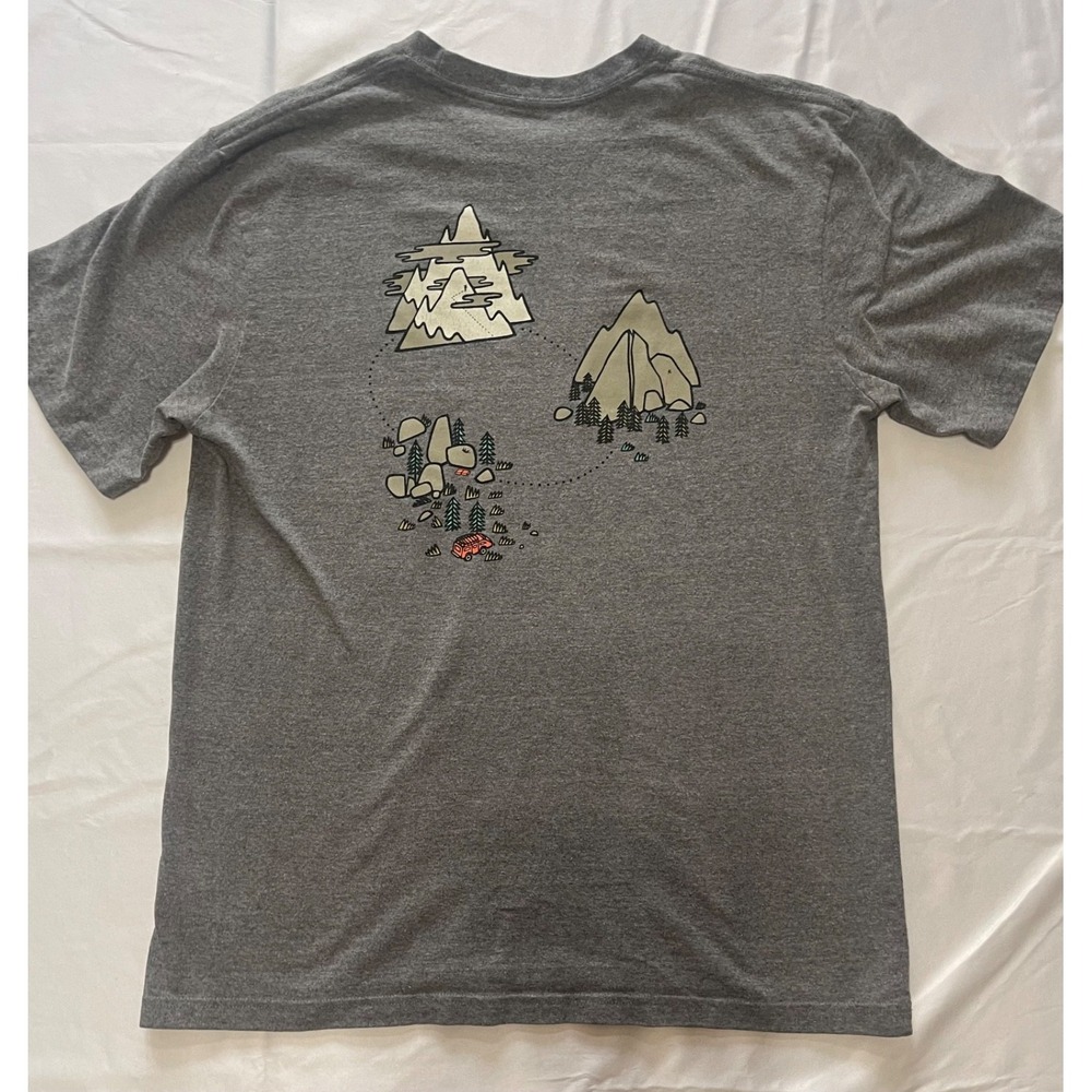 Patagonia Shirt Mens M Gray Short Sleeve Daily Graphic T-shirt